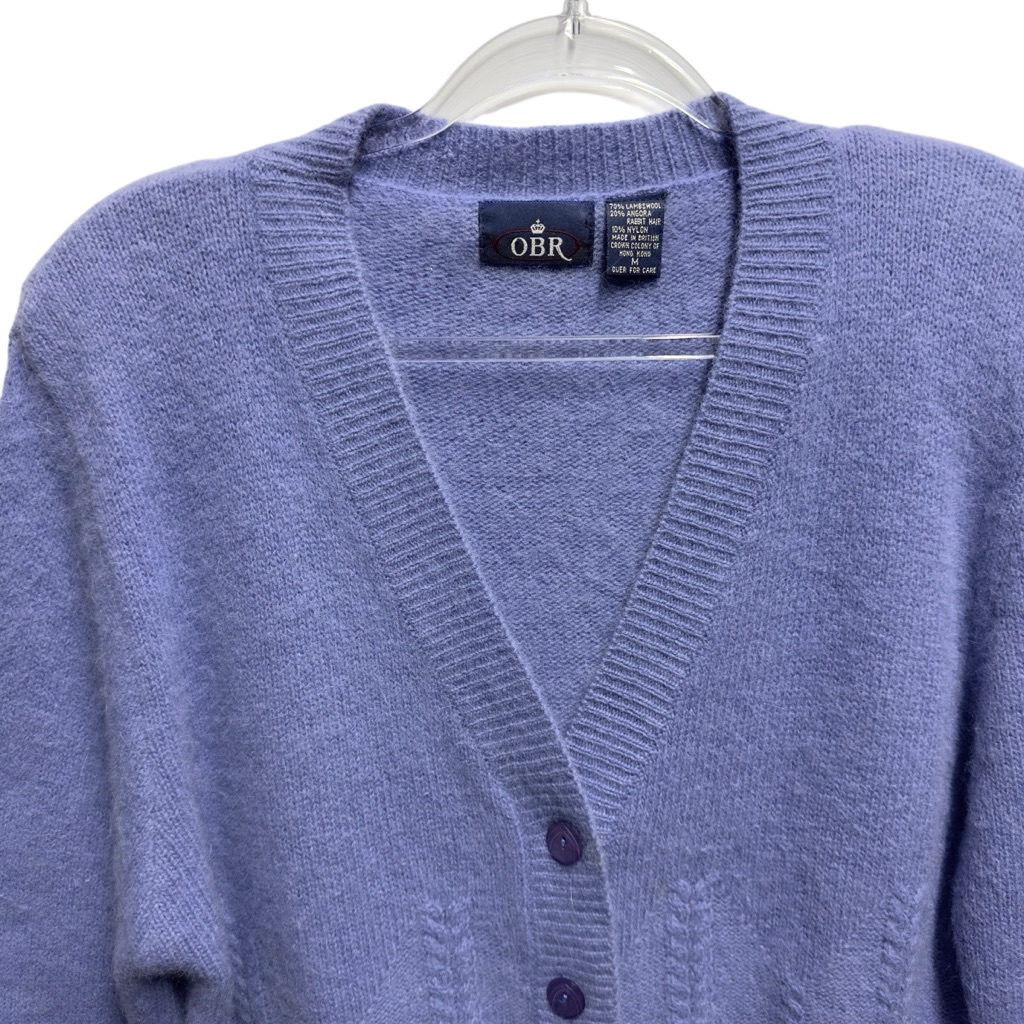 Angora Rabbit Hair Lambswool Knit Sweater Cardigan Jacket — image 3 of 8